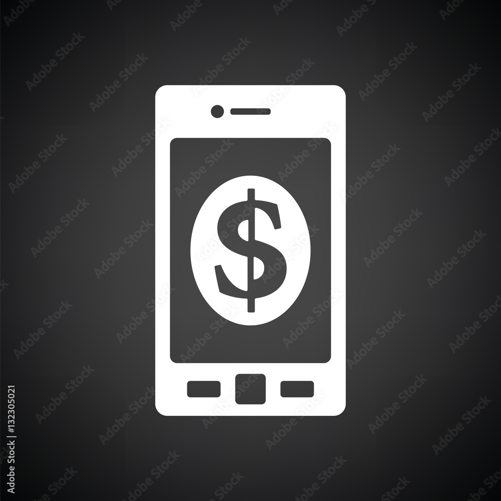 Smartphone with dollar sign icon Smartphone with dollar sign icon