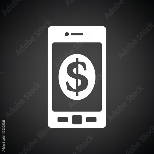 Smartphone with dollar sign icon