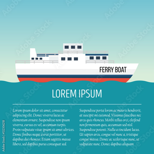 Vector seaway ocean delivery and shipping 