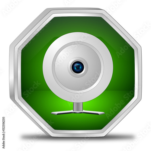 Button with Webcam - 3D illustration