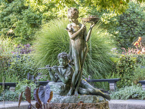 Burnett Fountain in summer