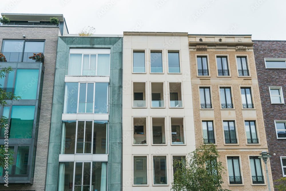 Obraz premium modern townhouses at berlin in urban style