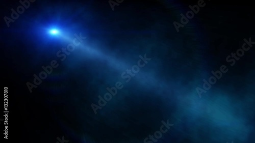 Abstract blue spot light with smoke