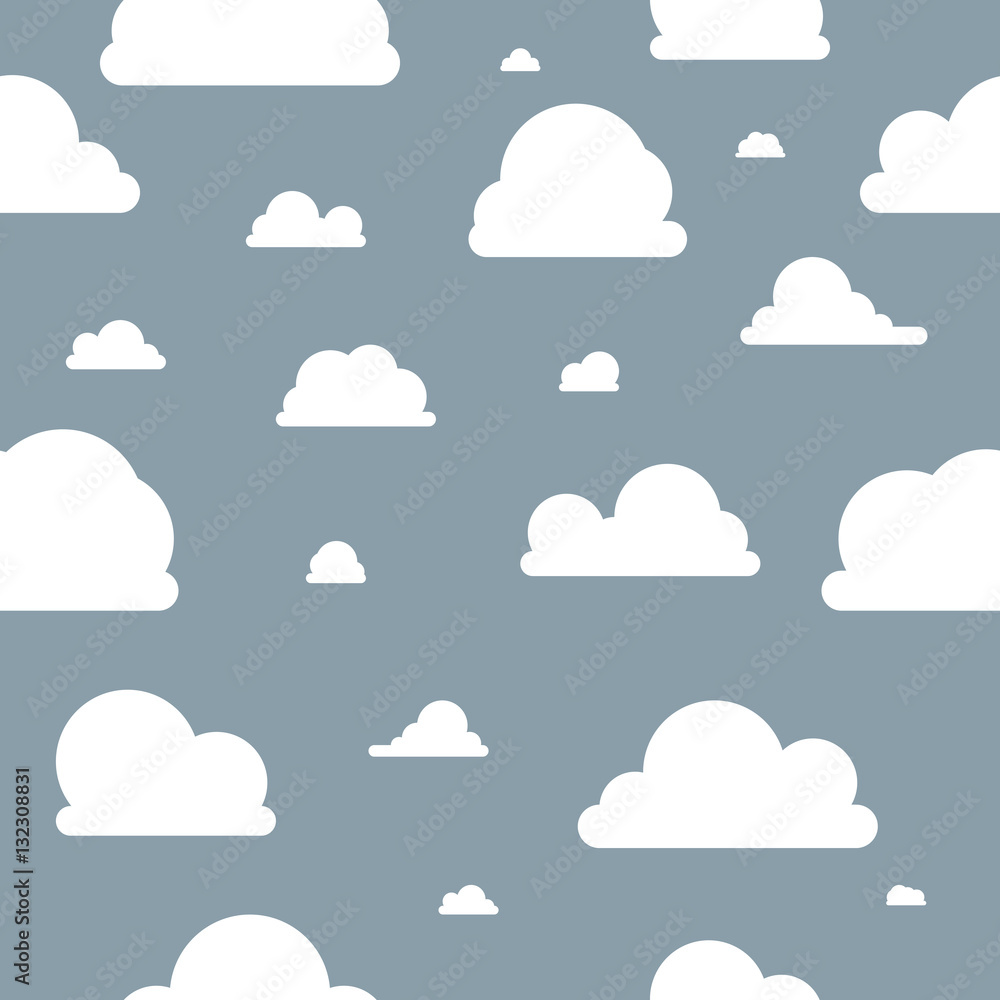 Wolken - Muster - Blau Wolken - Muster - Blau