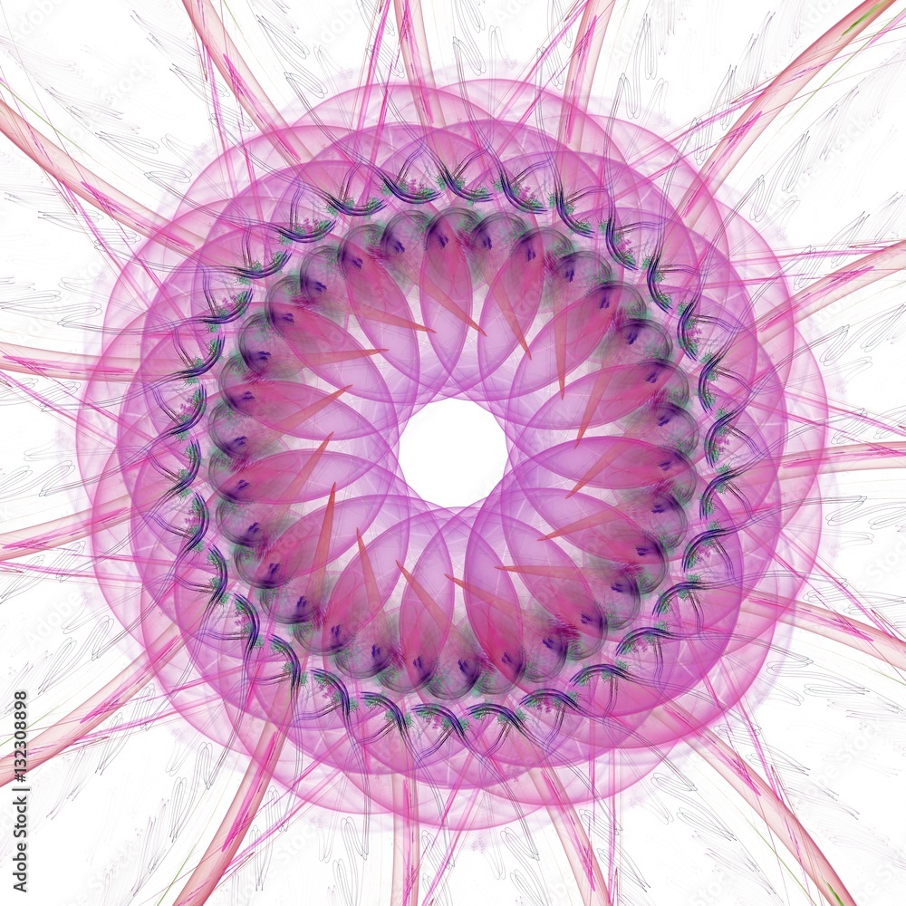 Obraz premium Colored abstract fractal pattern. Computer generated graphics.