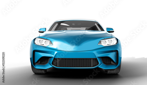 electric blue sedane car photo
