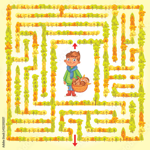 Help the character to find a way out of the maze