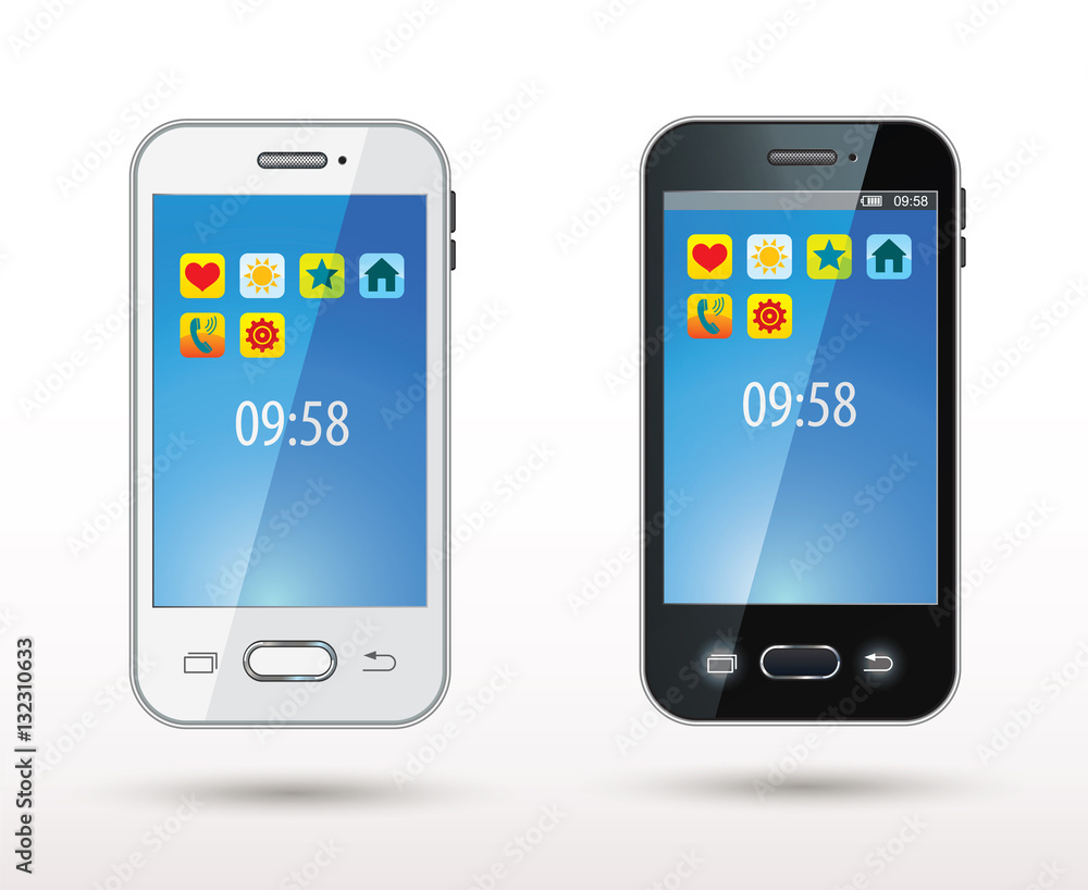 Realistic mobile phone Realistic mobile phone