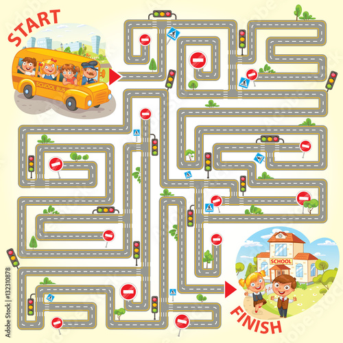 Help the character to find a way out of the maze