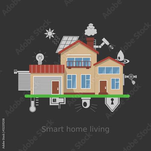 Smart home vector concept