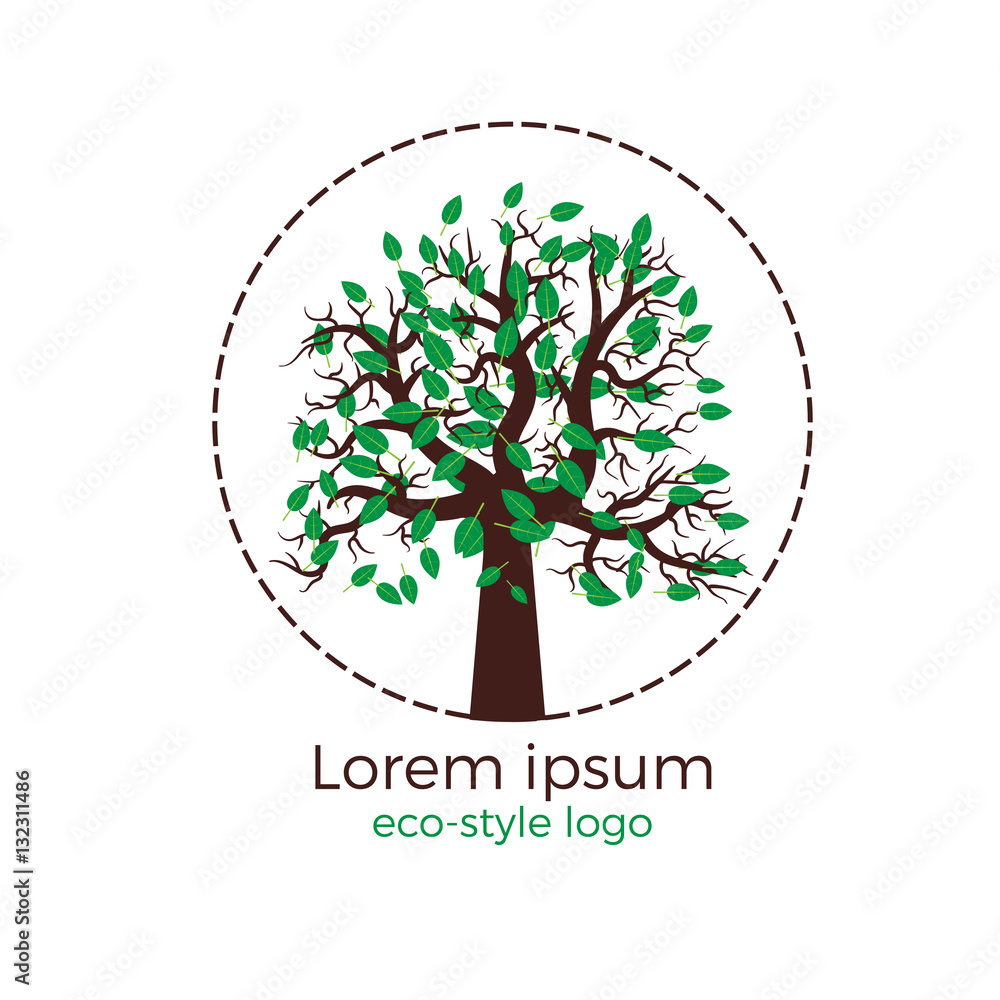 Obraz premium Vector tree logo