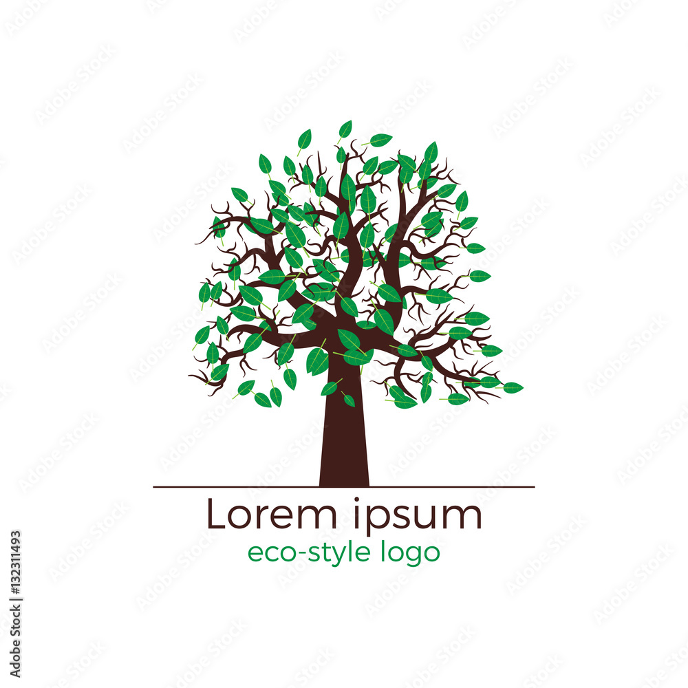Obraz premium Vector tree logo concept