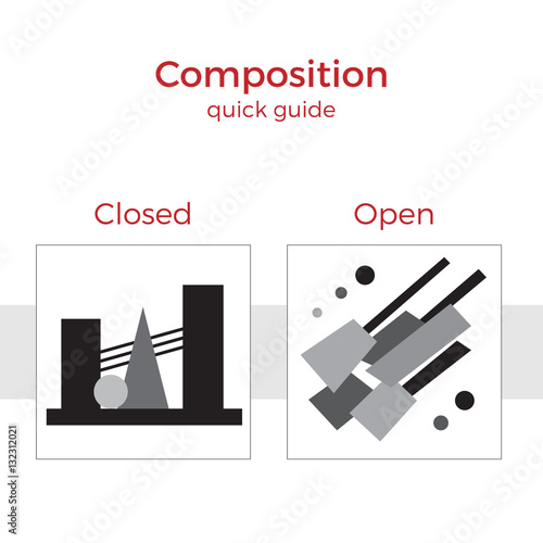 Composition quick guide vector illustration