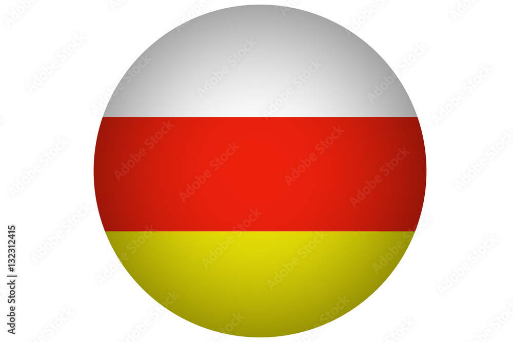 South ossetia flag 3D illustration symbol South ossetia flag 3D illustration symbol