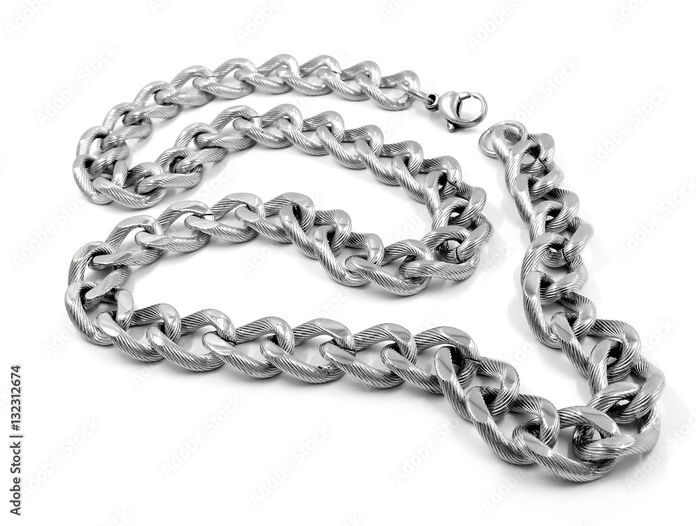 Fototapeta premium Silver necklace - Stainless Steel
