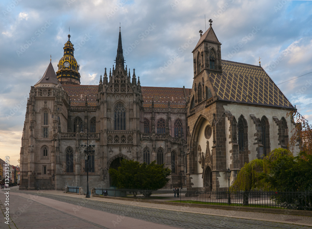 Michael chapel and St. Elisabeth cathedral in Kosice, Slovakia