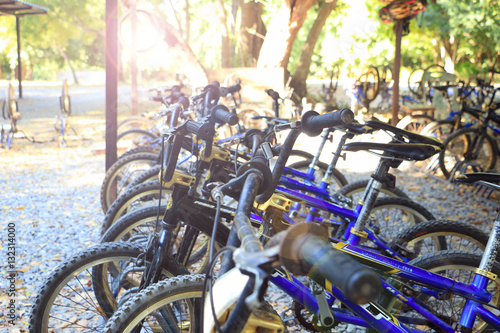 Bicycle parking on the garage