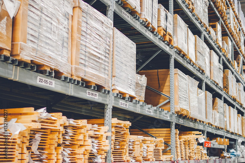 BANGKOK, THAILAND - DECEMBER 03, 2016 : Warehouse aisle in an IKEA store. Founded in 1943, IKEA is the world's largest furniture retailer.
