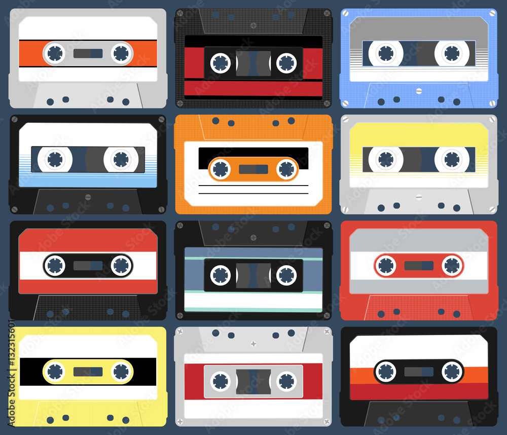 Obraz premium Compact cassettes. Set