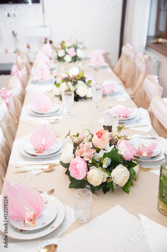 Table setting for wedding, birthday, and engagement days, vertical © Shahin