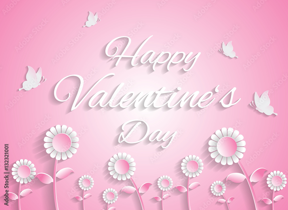 Naklejka premium concept of love and valentine day, Birds perched on a branch