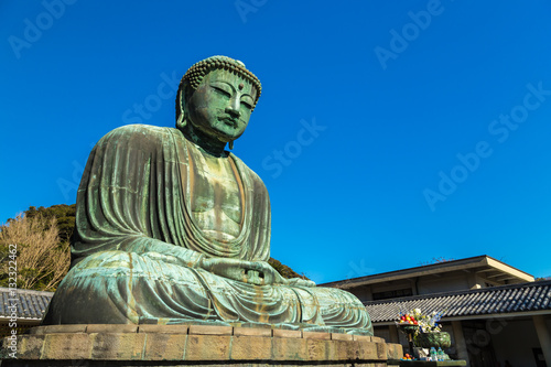 The Great Buddha in Kamakura.  Located in Kamakura  Kanagawa Prefecture Japan.