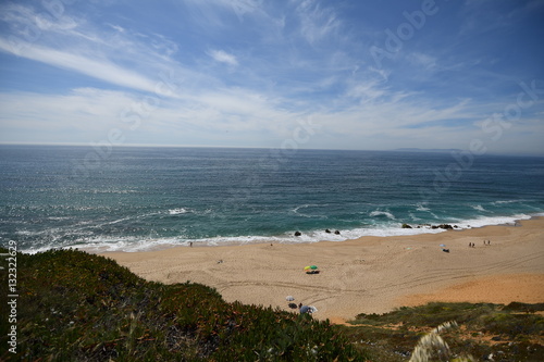 Beach view from the mountains  Praia das Bicas  Portugal