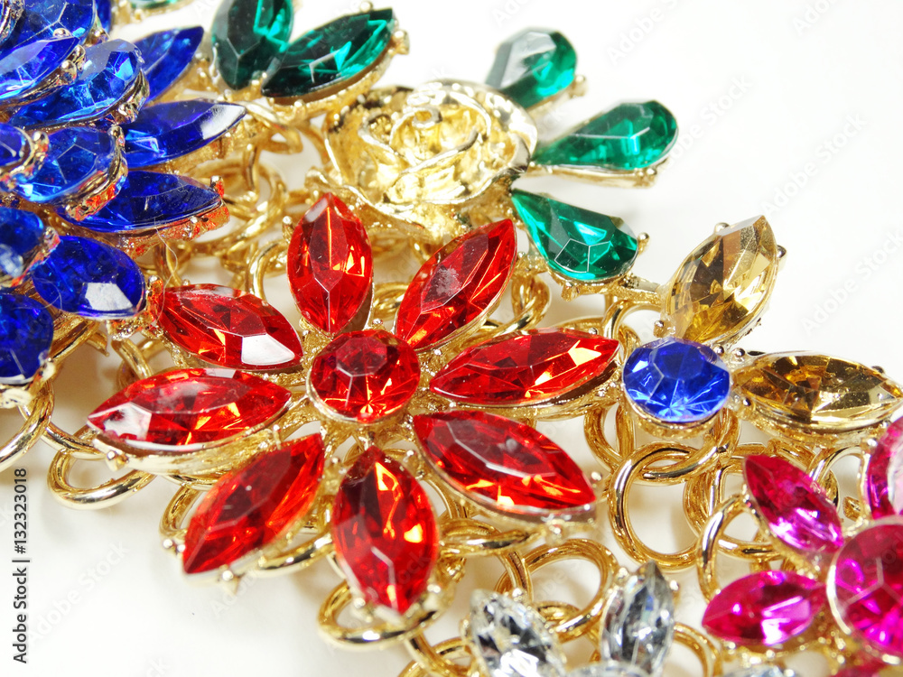 jewelry necklace with bright crystals brooch jewelry necklace with bright crystals brooch