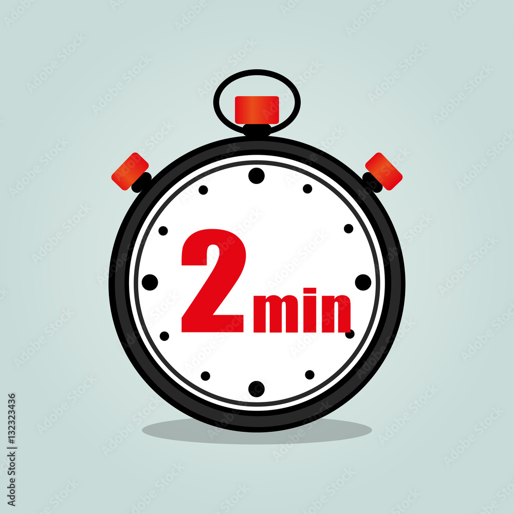 Vecteur Stock two minutes stopwatch | Adobe Stock