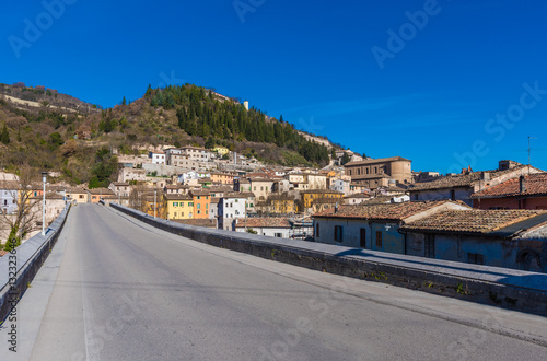 Fossombrone (Italy), a town with river bridge in Marche region  © ValerioMei