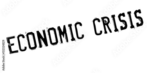 Economic Crisis rubber stamp. Grunge design with dust scratches. Effects can be easily removed for a clean, crisp look. Color is easily changed.