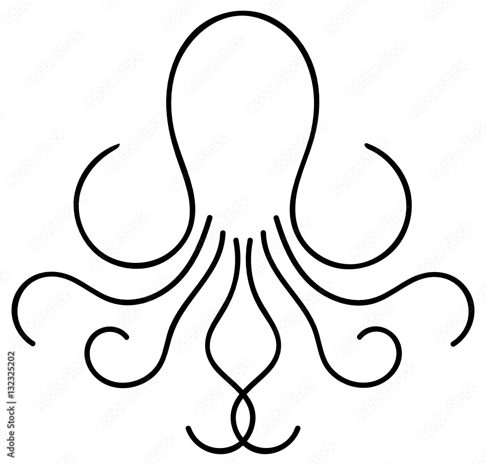 Tintenfisch, Oktopus, Logo, 