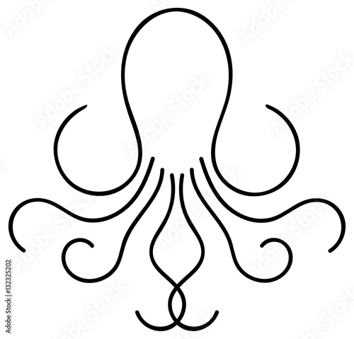 Tintenfisch, Oktopus, Logo, 