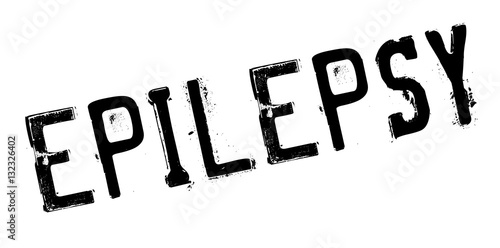 Epilepsy rubber stamp. Grunge design with dust scratches. Effects can be easily removed for a clean, crisp look. Color is easily changed.