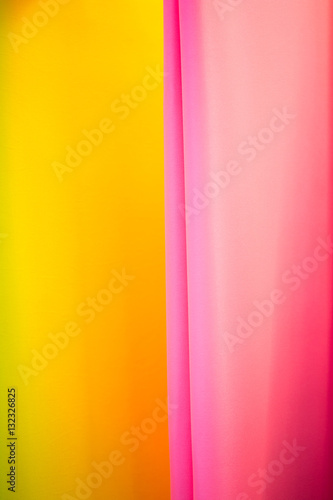 Orange and yellow texture of cloth, fashion, colorful material fabric industry photo