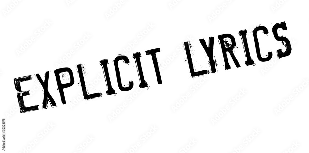 Explicit Lyrics rubber stamp. Grunge design with dust scratches. Effects can be easily removed for a clean, crisp look. Color is easily changed. Explicit Lyrics rubber stamp. Grunge design with dust scratches. Effects can be easily removed for a clean, crisp look. Color is easily changed.