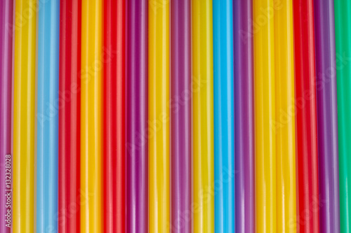 Colorful drinking straws for the color background. Abstract a colorful of plastic straws used for drinking water or soft drinks