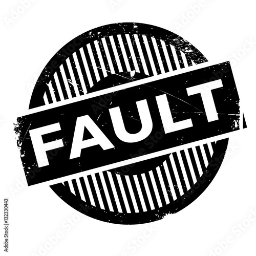 Fault rubber stamp. Grunge design with dust scratches. Effects can be easily removed for a clean, crisp look. Color is easily changed.