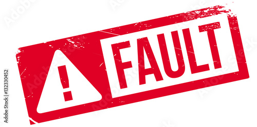 Fault rubber stamp. Grunge design with dust scratches. Effects can be easily removed for a clean, crisp look. Color is easily changed.
