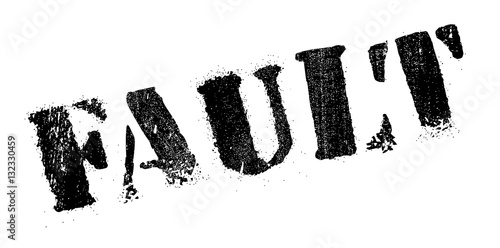 Fault rubber stamp. Grunge design with dust scratches. Effects can be easily removed for a clean, crisp look. Color is easily changed.