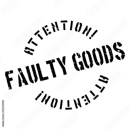 Faulty Goods rubber stamp. Grunge design with dust scratches. Effects can be easily removed for a clean, crisp look. Color is easily changed.