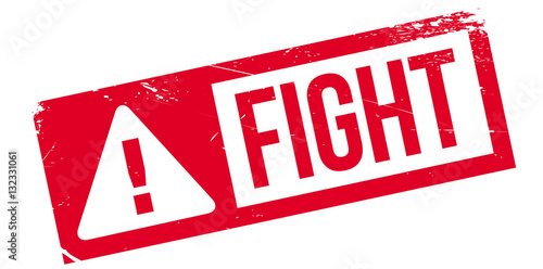 Fight rubber stamp. Grunge design with dust scratches. Effects can be easily removed for a clean, crisp look. Color is easily changed.