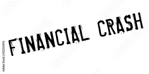Financial Crash rubber stamp. Grunge design with dust scratches. Effects can be easily removed for a clean, crisp look. Color is easily changed.