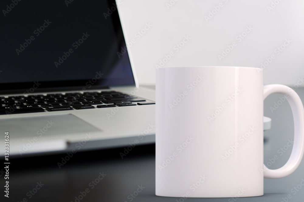 Easter Mug Mockup. White blank coffee mug to add your custom design or quote to.