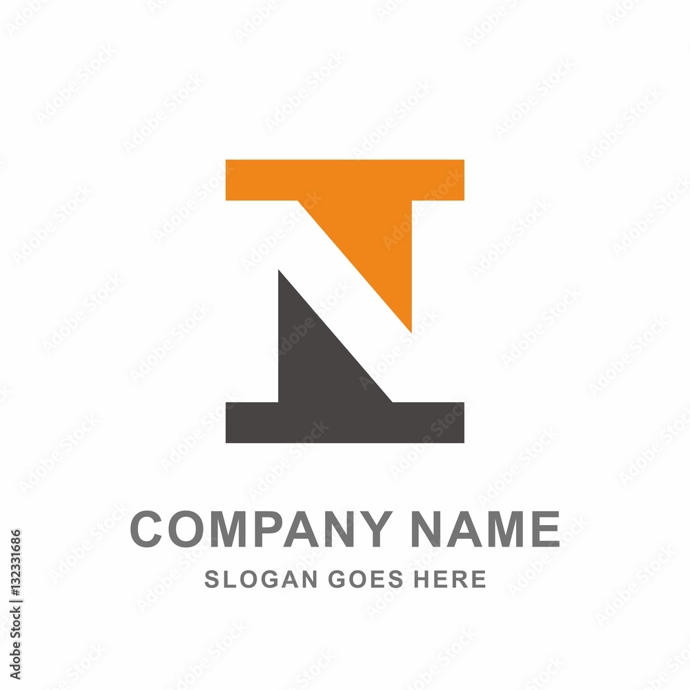 Monogram Letter N Geometric Square Reflection Negative Strips Business Company Stock Vector Logo Design Template Monogram Letter N Geometric Square Reflection Negative Strips Business Company Stock Vector Logo Design Template