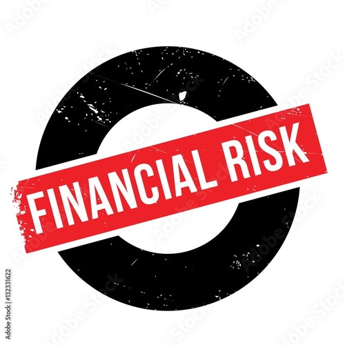 Financial Risk rubber stamp. Grunge design with dust scratches. Effects can be easily removed for a clean, crisp look. Color is easily changed.