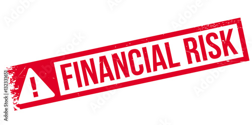 Financial Risk rubber stamp. Grunge design with dust scratches. Effects can be easily removed for a clean, crisp look. Color is easily changed.