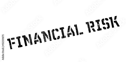 Financial Risk rubber stamp. Grunge design with dust scratches. Effects can be easily removed for a clean, crisp look. Color is easily changed.
