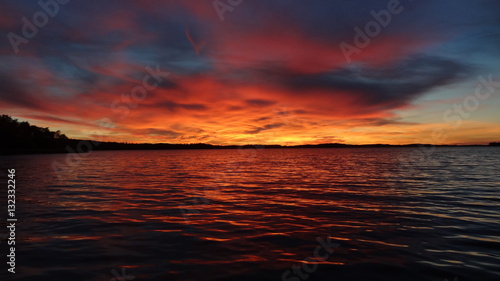 Fall sunset Sweden 