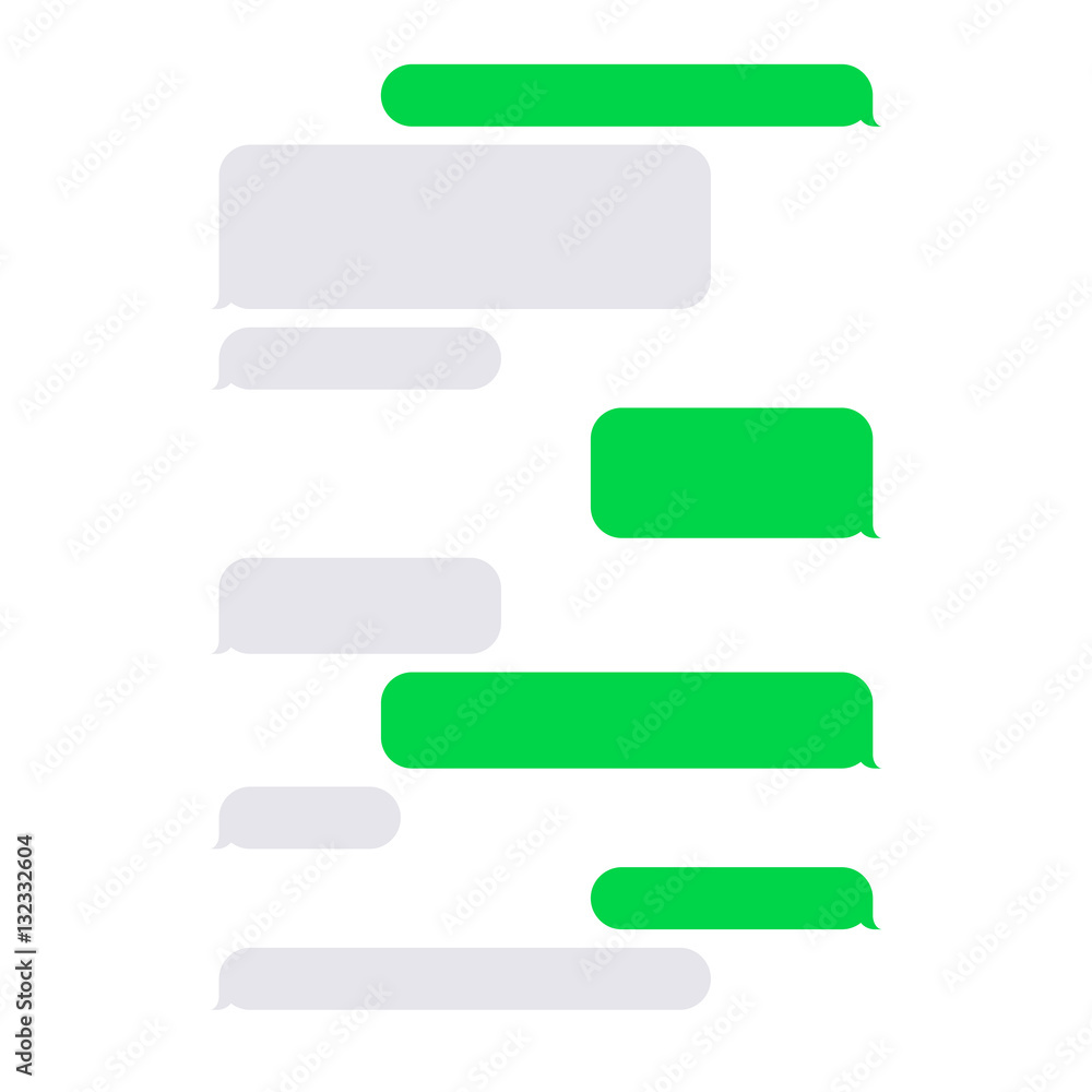 Short Message Service SMS Blank Bubbles Set. Vector Short Message Service SMS Blank Bubbles Set. Vector